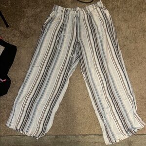 Striped Wide-Leg Pants